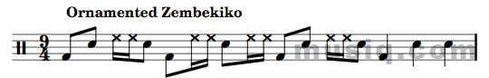 ornamented zembekiko rhythm